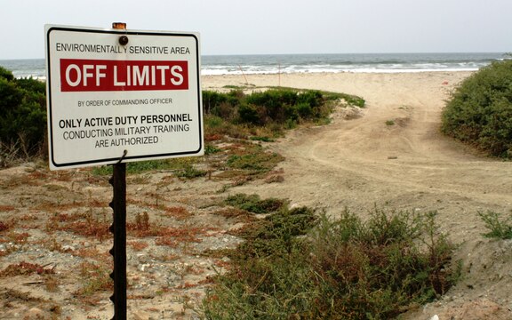 Pendleton's coast is a habitat for several of the base's threatened and endangered species. Portions of the installation's coastline are being protected and preserved to encourage threatened and endangered populations in an effort to conserve natural recourses.