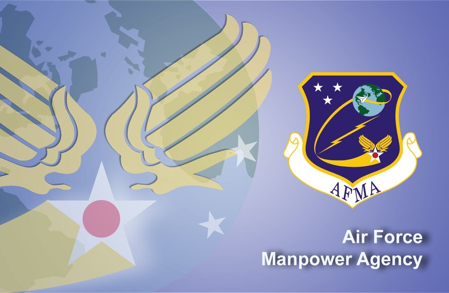 Air Force Manpower Agency fact sheet banner. (U.S. Air Force graphic by Andy Yacenda, Defense Media Activity-San Antonio)