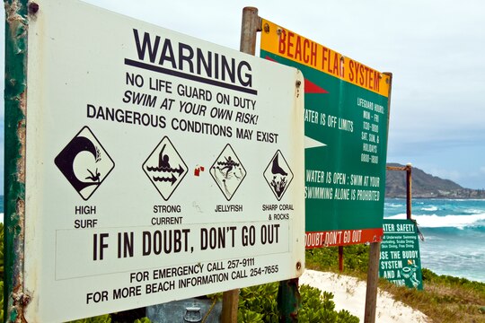 Despite their allure, beaches can be a hazardous uncontrolled environment. Marine Corps Base Hawaii officials stress heeding warnings posted on the beaches, advisories and speaking with a lifeguard before entering the water.