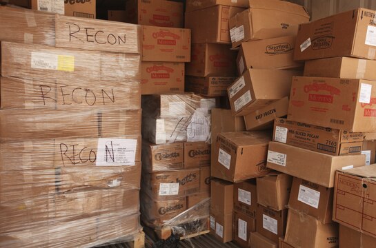 Marines with Combat Logistics Battalion 6, 2nd Marine Logistics Group (Forward), delivered hundreds of boxes of fresh and frozen foods items to several bases in and around Helmand’s volatile Sangin district, Aug. 26. For the troops operating in this region, foods like these are a welcomed change of pace from the Meals-Ready to Eat many are accustomed to eating on a day-to-day basis. (U.S. Marine Corps photo by Sgt. Justin J. Shemanski)