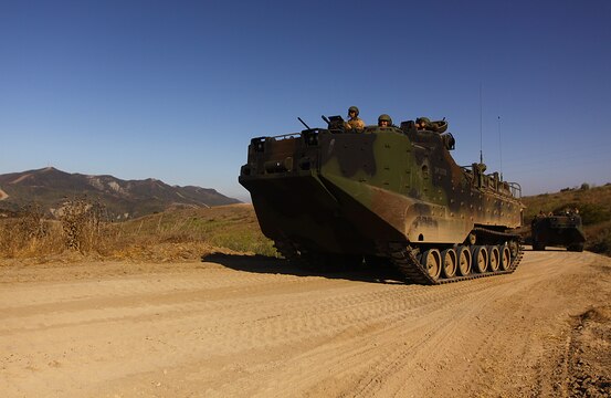 More than 550 Marines from 4th Assault Amphibian Battalion reserve unit came to Camp Pendleton’s Red Beach as part of their annual training exercises to practice amphibious assault tactics, July 26. Camp Pendleton was chosen for the battalion’s two-week-long annual training because of the challenging environment, said Wright. The mountains, beaches and training grounds available create an overall precarious setting to conduct complex operations for the amphibious warriors.