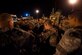 Members of the U.S. Air Force's 70th medium truck detachment and the U.S. Army Minnesota National Guard's B-Troop, 1-94 Cavalry, Pine City MN.,  say a prayer before departing on a mission to transport equipment out of Iraq on Oct. 24, 2011.  The convoy of 43 vehicles and 60 passengers will travel for seven days and drive more than 1,100 miles in order to haul equipment and supplies out of Iraq. The route still presents threats from small arms fire, morters and roadside bombs. (U.S. Air Force Photo/Master Sgt. Jeffrey Allen)