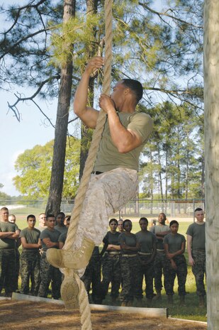 More than 125 Marine Corps Junior Reserve Officers’ Training Corps cadets from Colquitt County High School, Moultrie, Ga., participated in leadership training activities at Marine Corps Logistics Albany, March 21.