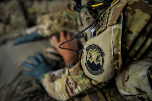 U.S. Air Force Maj. Sandra Nestor, tactical critical care evacuation team nurse, 3rd Platoon, C Company, 2-149 General Support Aviation Battalion Medical Evacuation, provides patient care en route to Forward Operating Base Orgun East,  Eastern Afghanistan, May 15, 2013. MEDEVAC teams specialize in moving and treating U.S. and coalition forces who are injured and risk dying without immediate emergency care. (U.S. Air Force photo/Staff Sgt. Marleah Miller)