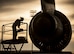 Tech. Sgt. Laura Moseley performs an engine check on a C-5 Galaxy July 22, 2103, after landing at Joint Base Charleston, S.C. The C-5 crew loaded cargo to assist with Operation Enduring Freedom. The C-5 is one of the largest aircraft in the world and the largest airlifter in the Air Force inventory. Moseley is a C-5 crew chief assigned to West Virginia Air National Guard’s 167th Maintenance Squadron. (U.S. Air Force photo/Senior Airman Dennis Sloan)