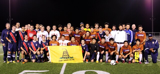 Both Team USA Armed Forces and Bethesda University came together for a group picture after their friendly game at the 11-area field on June 24. Team USA has played 10 friendly games in preparation for their Military World Cup tournament in July, teams like Bethesda University have helped Team USA Armed Forces train and get real play time with each other. Team USA Armed Forces is scheduled to play in the 1st Annual Military World Cup held in Baku, Azerbaijan.