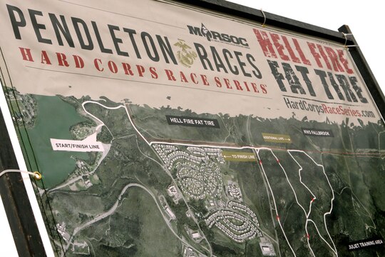 Military and civilian mountain bikers competed in the first Hell Fire Fat Tire Bike Race here March 23. More than 300 bikers competed in 13 and 23-mile courses and traveled over terrain ranging from sea-level to 600 feet in elevation.