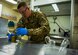 U.S. Air Force Tech. Sgt. Matthew Copley, NCS Fuels Laboratory supervisor, prepares fuel for testing, March 20, 2013, in Kabul, Afghanistan. Copley is responsible for testing jet and diesel fuel for the International Security Assistance Force. Copley, a native of Parkersburg, W.V., is a technical school instructor deployed from the 364th Training Squadron, Sheppard Air Force Base, Texas. (U.S. Air Force photo by Staff Sgt. Marleah Miller)