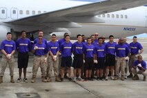 Marine Corps Activity Guam and friends participates in the United Plane Pull sponsored by the Onedera retail store. The plane pull had many prizes to give and was divided between co-ed and mens teams, with an optional truck-pull to the participating teams.
