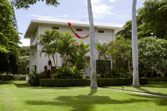 Marine Officers’ Quarters One, also known as the “Chesty Puller House,” serves as the home for the commander of U.S. Marine Corps Forces, Pacific. Lt. Gen Terry G. Robling, commander of MarForPac, and his wife, Cathe Robling, hosted a ceremony Sept. 15 to celebrate the centennial of the historic house.