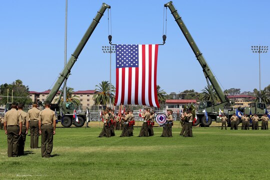 CAMP PENDLETON, Calif. - Brig. Gen. John W. Bullard relinquished command of Marine Corps Installations West and Marine Corps Base Camp Pendleton to Brig. Gen. Edward D. Banta during a Change of Command at the 11 Area Parade Field Aug. 1.

Bullard who served as commanding general here since August 2013, acting as both the commanding general for Marine Corps Base Camp Pendleton as well as commanding general for MCI-West, is retiring after 31 years of honorable and faithful military service.

Before taking command of MCI-West, Banta served as the commanding general of 2nd Marine Logistics Group in Camp Lejeune, N.C.
