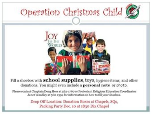 drop off locations for operation christmas child boxes filled