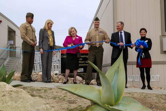 Pendleton's newest Community Counseling Center announced its grand opening during a ribbon cutting ceremony Jan. 24. The Marine Corps is working to provide an integrated behavioral health system so that service members and their families receive prevention and treatment services for their behavioral health needs on base, free of charge, when they need it most.