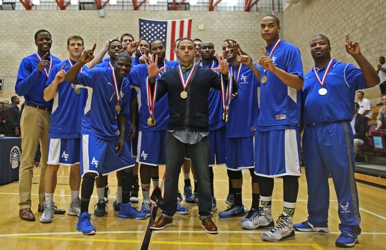 The Air Force Men’s and Army Women’s basketball teams took first place to conclude the Armed Forces Basketball Championship held at the Paige Fieldhouse, Nov 13.

During the finals, the Air Force Men’s Team (5-2) proved their mettle by beating the Army Men’s (5-2) 86-78 to take first place, while the Army Women’s Team (7-0) beat the Air Force Women’s (3-4) 71-55 to bring home the gold.
