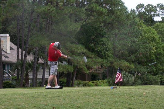 Marines and sailors from Marine Corps Air Station Beaufort and Marine Corps Recruit Depot Parris Island participated in the Fourth Annual Tee It Up For The Troops, a free golf tournament held at the Sea Pines Country Club in Hilton Head, Oct. 3.The tournament pairs service members with country club members for a day of golf followed by an award ceremony and cookout. The event forwards 95 percent of the proceeds raised directly to disabled veterans and their families. 
