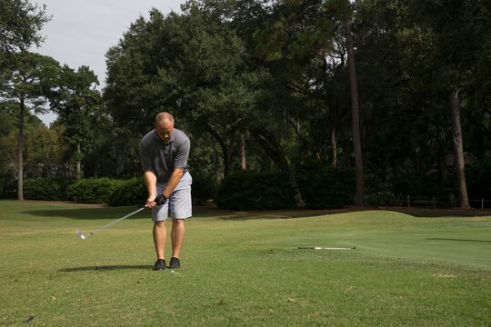 Marines and sailors from Marine Corps Air Station Beaufort and Marine Corps Recruit Depot Parris Island participated in the Fourth Annual Tee It Up For The Troops, a free golf tournament held at the Sea Pines Country Club in Hilton Head, Oct. 3.The tournament pairs service members with country club members for a day of golf followed by an award ceremony and cookout. The event forwards 95 percent of the proceeds raised directly to disabled veterans and their families. 