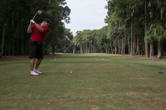 Marines and sailors from Marine Corps Air Station Beaufort and Marine Corps Recruit Depot Parris Island participated in the Fourth Annual Tee It Up For The Troops, a free golf tournament held at the Sea Pines Country Club in Hilton Head, Oct. 3.The tournament pairs service members with country club members for a day of golf followed by an award ceremony and cookout. The event forwards 95 percent of the proceeds raised directly to disabled veterans and their families. 
