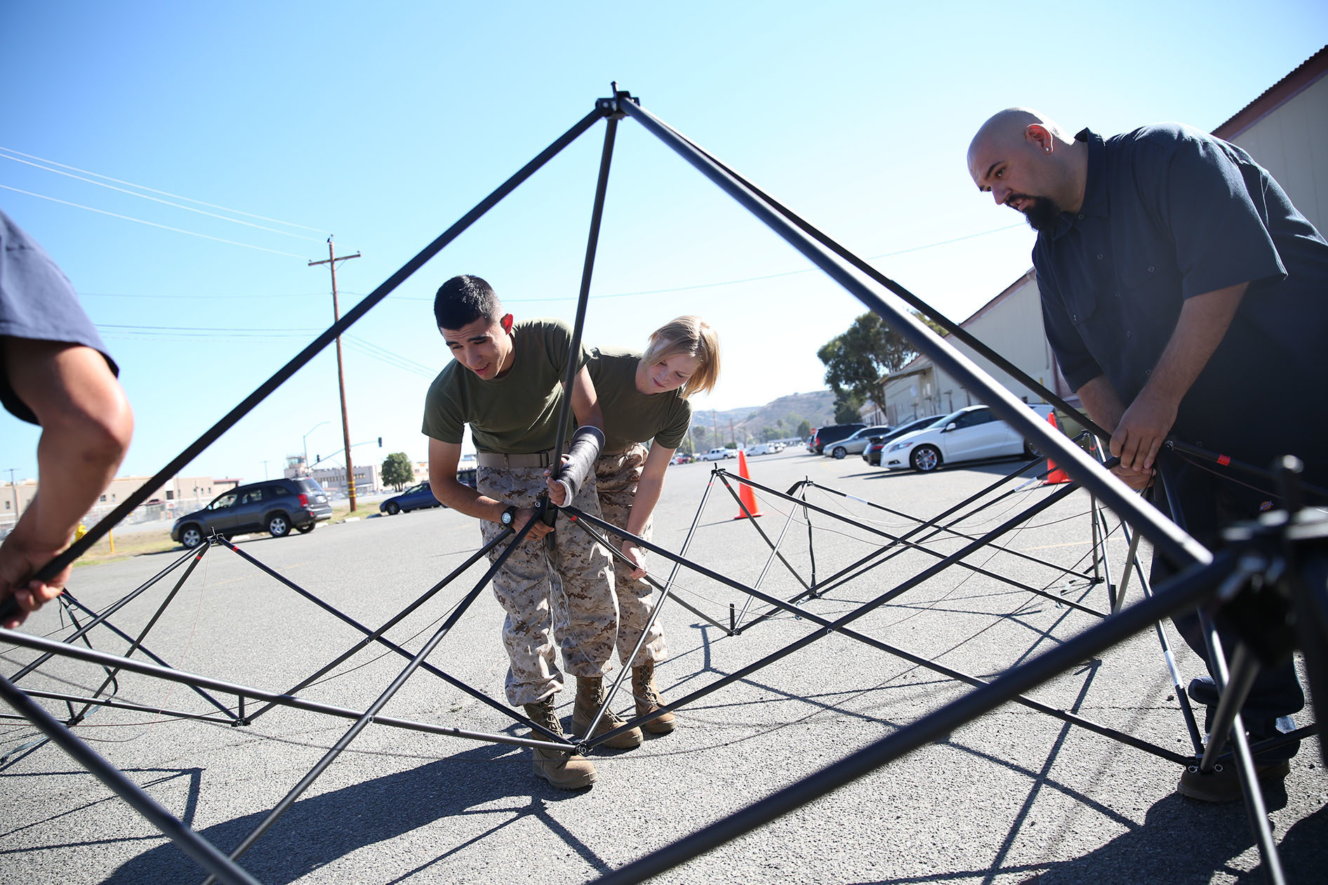 Marines learn about new Arctic shelter > 1st Marine Logistics Group