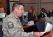 Master Sgt. Scott Hellinger, 423d Mobility Training Squadron Master Resilience Trainer Course flight chief and instructor, discusses the MRTC curriculum at the U.S. Air Force Expeditionary Center, Aug. 13. The MRTC, taught at the USAFEC, underwent an Instructional System Design review with credentialed Airmen whose professions align with the Comprehensive Airmen Fitness model of Mental, Physical, Social, and Spiritual domains. (U.S. Air Force photo/Bradley Camara)