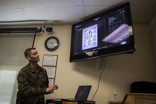 MARINE CORPS BASE CAMP PENDLETON, Calif. – Petty Officer 2nd Class Mark Skaggs, an aeromedical safety corpsman with Marine Aircraft Group 39 and a Pensacola, Fla. native, shows where vital blood pressure points are during an Improvised Sudden Attack First Emergency Response (IMSAFER) course aboard Marine Corps Base Camp Pendleton, Calif., Dec. 14. Skaggs taught IMSAFER course participants several life-saving techniques to use during a life-threatening scenario.