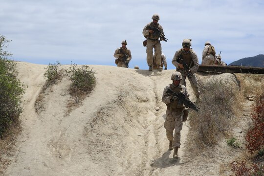 Marines with the Advanced Infantryman, Machinegun, Mortarman, Assaultman and Anti-Tank Missileman courses conduct the Final Field Exercise, a live-fire exercise which engages the students’ leadership abilities by allowing them a degree of flexibility in planning and accomplishing a company-wide mission.

The courses introduce students to advanced concepts, new technology, techniques tactics and procedures through classroom instruction, lecture, practical application, field training, and live fire exercises.
