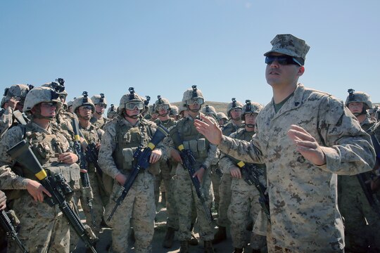 Combat instructors with Infantry Training Battalion, Bravo Company, guide new Marines through their first week in the field, reaffirming the basics of shooting and zeroing their weapons, Range 214, June 19.

Combat instructors teach young, fresh out of boot camp Marines in the skills Marines need to succeed in combat. These skills include land navigation, combat conditioning and combat marksmanship training with individual and crew-served weapons such as the M16A4 service rifle, M203 grenade launcher and AT-4 rocket launchers.