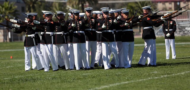 The Marine Corps Battle Color Detachment performed in the 2015 Battle Colors Ceremony, Mar. 12. The Marine Corps Battle Color Detachment is a ceremonial unit from Marine Barracks Washington featuring "The Commandant's Own," The United States Marine Drum & Bugle Corps, The United States Marine Corps Silent Drill Platoon, and the Official Color Guard of the Marine Corps.