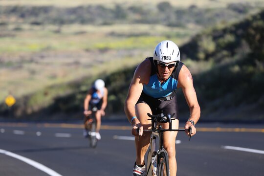 Marine Corps Base Camp Pendleton supported the Ironman 70.3 California Triathlon held on base and in Oceanside, March 28. The Ironman triathlon is an endurance competition that includes 1.2 miles of swimming by Oceanside, 56 miles of biking around Camp Pendleton and a 13.1 mile half-marathon in Oceanside. Over 3,000 athletes from around the world participated in the triathlon, which offered a $60,000 cash prize and qualifying points for the winners. 