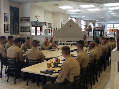 Camp San Mateo - A group of selected Marines of the Fighting Fifth Marine Regiment participated in the bi-monthly 'Committed and Engaged Leaders' discussion with the Commanding Officer and Sergeant Major of the Regiment.
