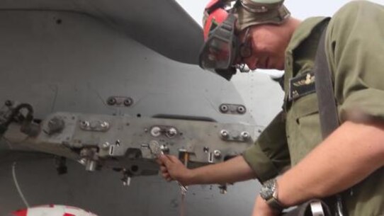 U.S. Marines with Marine Fighter Attack Squadron 232, Special Purpose Marine Air-Ground Task Force—Crisis Response—Central Command, prepare and launch F/A-18s for strike missions in Southwest Asia, June 30 – July 8, 2015. The pilots of VMFA-232 fly a combination of kinetic strike missions, close air support and reconnaissance sorties supporting USSCENTCOM and its area of operations.