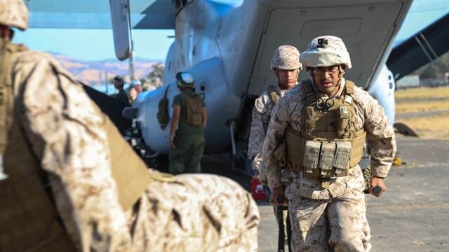 13th MEU Shock Trauma Platoon: From air to care

Petty Officer 2nd Class Phillip Lopez (front) and Seaman Jordan Saco, U.S. Navy Corpsmen with Shock Trauma Platoon, Combat Logistics Battalion 13, the logistics combat element for the 13th Marine Expeditionary Unit, carry a simulated casualty on a stretcher to the rear of a medical aid vehicle at Fort Hunter Liggett, California, during training to familiarize medical personnel with attending to casualties arriving on the flight line at Realistic Urban Training (RUT) Exercise, Sept. 2, 2015. RUT is the final ground-based training requirement prior to deployment as the 13th MEU moves toward operating embarked at sea. 