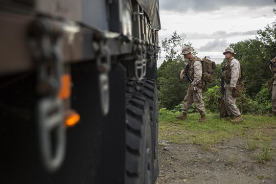 Marines with Marine Heavy Helicopter Squadron 462, stationed load onto Marine Wing Support Squadron 171’s MK-31 tractor/extended bed during Exercise Forest Light 16-1 at Camp Aibano, Japan, Sept. 8, 2015. MWSS-171 is supporting Marine Heavy Helicopter Squadron 462 and 1st Battalion 2nd Marines during this exercise using their communications, motor transport and refueling capabilities.