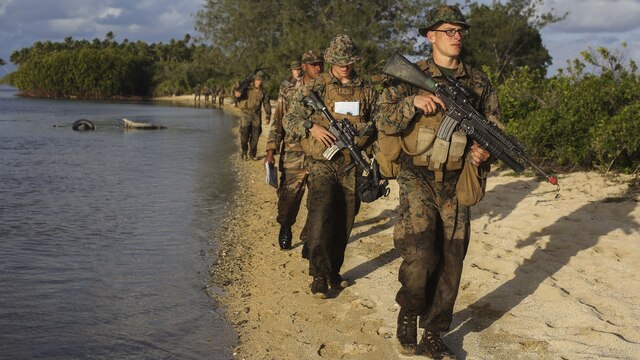 U.S. Marines with Company B, 1st Battalion, 4th Marine Regiment, Marine Rotational Force – Darwin, conduct patrol-based operations and engage in platoon-level attacks with troops from His Majesty’s Armed Forces of Tonga, the New Zealand Defence Force, the French Army of New Caledonia and the Tongan Royal Guards during their culminating event for Exercise Tafakula 15 Sept. 9-11 on Tongatapu Island, Tonga. Each military force split into integrated platoons for the event that comprised of 72 hours of patrolling, land navigation and attacking mock enemy positions. The rotational deployment of U.S. Marines in Darwin affords unprecedented combined training opportunities such as Exercise Tafakula and improves interoperability between the involved forces.