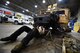 Senior Airman Jeremy Lee, a 386th Expeditionary Logistics Readiness Squadron vehicle maintenance technician, lowers the half shafts to gain access to brake pads on a High Mobility Multipurpose Wheeled Vehicle at an undisclosed location in Southwest Asia, March 14, 2016. The vehicle maintenance flight conducts maintenance on the entire 386th AEW fleet comprised of more than 660 vehicles. (U.S. Air Force photo by Staff Sgt. Jerilyn Quintanilla)