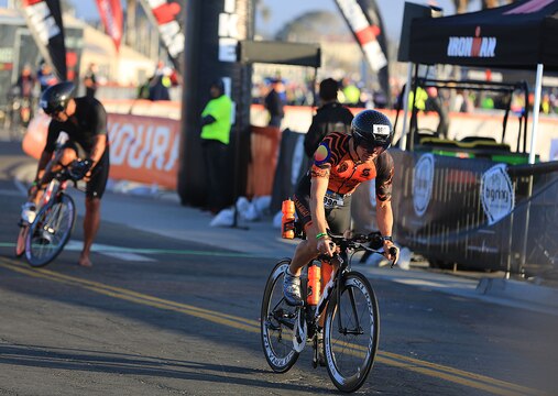 OCEANSIDE, Calif. – Nearly 3,000 athletes from 28 countries ran, swam and cycled their way through Oceanside and Camp Pendleton during the 17th annual Ironman 70.3 Oceanside triathlon, April 2. The triathlon is a test of muscular and cardiovascular endurance that requires competitors to swim 1.2 miles in Oceanside Harbor, bike for 56 miles along the coastline of San Clemente before going through Camp Pendleton, and run 13.1 miles back through Oceanside.