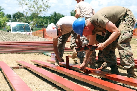 U.S. Soldiers paint support beams for Matangharon Elementary School, Barangay Matangharon, as part of the 32nd iteration of Exercise Balikatan, April 3, 2016. Matangharon Elementary School, damaged during last year’s typhoon, is one of multiple humanitarian and civic assistance projects that demonstrate our commitment to training, cooperation and interoperability between the Philippines and the U.S. The annual bilateral exercise allows service members from both countries to train and enhance human assistance and disaster relief capabilities in the event of natural disasters or crisis endangerments.