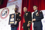 Marine Corps Gen. Joe Dunford, chairman of the Joint Chiefs of Staff, stands on stage during the Tragedy Assistance Program for Survivors 2016 Honor Guard Gala in Washington, D.C., April 6, 2016. DoD photo by Army Staff Sgt. Sean K. Harp