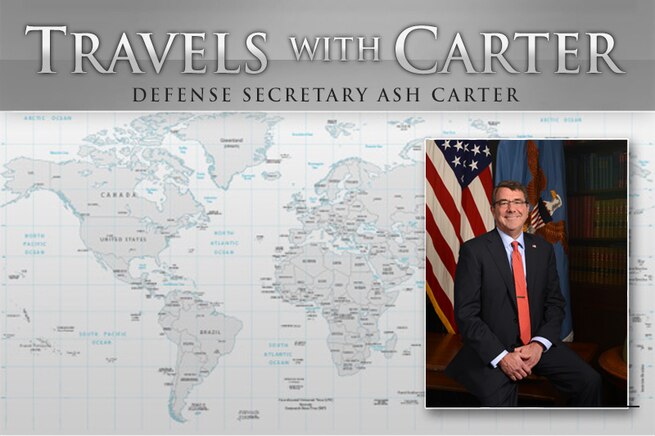 Defense Secretary Ash Carter travels to India and the Philippines to solidify the rebalance to the Asia-Pacific region. Carter also will visit the United Arab Emirates and Saudi Arabia to help accelerate the lasting defeat of the Islamic State of Iraq and the Levant.
