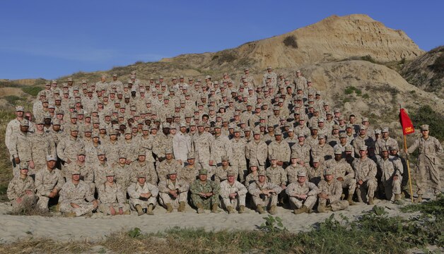 Marines with Headquarters and Headquarters Squadron, Marine Corps Air Station Camp Pendleton come together for Warrior Night at Red Beach, Camp Pendleton, April 22, 2016. The Warrior Night is a way for Marines in a unit to enjoy each other’s company in order to harden camaraderie and espirit de corps. (Marine Corps Photo by Lance Cpl. Emmanuel Necoechea)