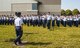 Airmen from the National Air and Space Intelligence Center participate in a retreat ceremony at Wright-Patterson Air Force Base, Ohio, Aug. 1, 2016. Retreat ceremonies serve a twofold purpose to signal the end of the official duty day and to pay respect to our nation's flag. Because the time for the end of the duty day varies, the commander designates the specific time for the retreat ceremony. (U.S. Air force photo/Tech. Sgt. Eunique P. Thomas)