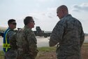 U.S. Air Force Chief of Staff Gen. David L. Goldfein talks with U.S. Air Force Col. John Walker, commander 39th Air Base Wing, Aug. 17, 2016, at Incirlik Air Base, Turkey.  Goldfein visited the base to see Incirlik’s contribution to ongoing missions in Iraq and Syria. (U.S. Air Force photo by Airman 1st Class Devin M. Rumbaugh)  