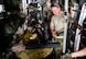 Staff Sgt. Andrew Harkcom, 379th Expeditionary Aeromedical Evacuation Squadron aeromedical evacuation technician, secures medical equipment to the litter prior to take off June 28, 2016, at Al Udeid Air Base, Qatar. The equipment package for an aeromedical evacuation mission contains roughly about 1,200 to 1,400 pounds of equipment on each mission. The aeromedical evacuation team ensures every piece of equipment is secured prior to take off to prevent items from moving during the flight. (U.S. Air Force photo/Senior Airman Janelle Patiño/Released)