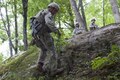 A soldier rappels down a hill at Camp Ethan Allen Training Site in Jericho, Vt., Aug. 21, 2016. Army National Guard photo by Spc. Avery Cunningham
