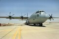 A C-130J Super Hercules sits on the ramp at Camp Dwyer in Afghanistan, Aug. 19, 2016. In addition to cargo and personnel, the C-130J has the capability to deliver and offload fuel to locations across the globe. Air Force photo by Capt. Korey Fratini