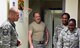 Master Sgt. Michael Bergquist, a chaplain assistant with the 379th Air Expeditionary Wing, engages with Airmen with the 379th Expeditionary Logistics Readiness Squadron during a “blitz,” at Al Udeid Air Base, Qatar, Nov. 30, 2016. The blitz is held at night so Airmen that work during those shifts can interact with 379 AEW Chaplain Corps and helping agency team members they don’t normally have face-to-face contact with. (U.S. Air Force photo by Senior Airman Cynthia A. Innocenti)