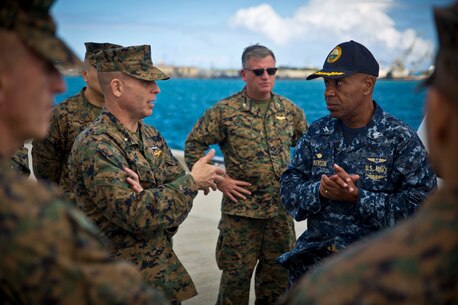 Brigadier General Joaquin Malavet, Commanding General of Marine Corps Installations Pacific, toured the territory of Guam, visiting Naval Base Guam, Naval Hospital Guam, Andersen Air Force Base and future sites of Marine Corps installations.
