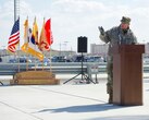 PYENOGTAEK, South Korea - Maj. Gen. Theodore D. Martin speaks to guest and media during a ribbon cutting ceremony for the railhead opening on Camp Humphreys, Feb 17. To posture forces in support of U.S. and Republic of Korea national interests on the Korean Peninsula, both governments agreed to consolidate U.S. Forces Korea into two enduring hubs south of Seoul near the cities of Pyeongtaek and Daegu. (Photo by Spc. Benjamin Pollhein, Camp Humphreys Visual Information Bureau Photographer)