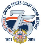 U.S. Coast Guard Reserve 75th Anniversary logo. 