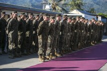 U.S. Marines and Sailors, with Task Force Koa Moana, join with Timorese soldiers to attend the opening ceremony for Exercise Crocodilo 16, June 6, 2016 at Hera Naval Base, Timor Leste as part of their deployment to multiple countries in the Asia-Pacific region. Crocodilo is a multi-national, bilateral exercise designed to increase interoperability and relations between participating nations. Task Force Koa Moana is comprised of Marines from various units with I and III Marine Expeditionary Forces.