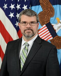 John Conger, Principal Deputy, Office of the Under Secretary of Defense (Comptroller), poses for his official portrait in the Army portrait studio at the Pentagon in Arlington, Virginia, Mar. 1, 2016.  (U.S. Army photo by Monica King/Released)